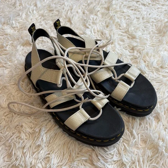 Dr. Martens White Strappy Sandals - Picture 3 of 9